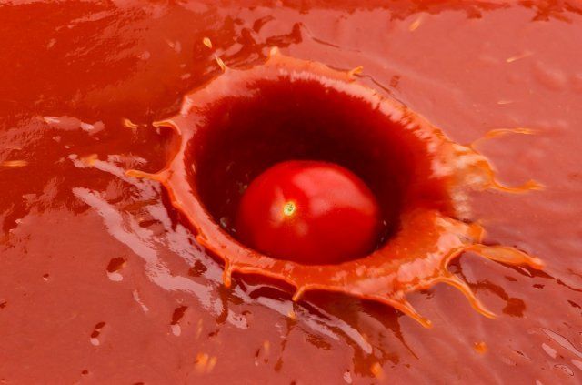 Tomates frescos en salsa de tomate