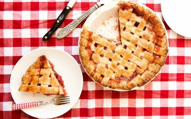 Pastel de ruibarbo