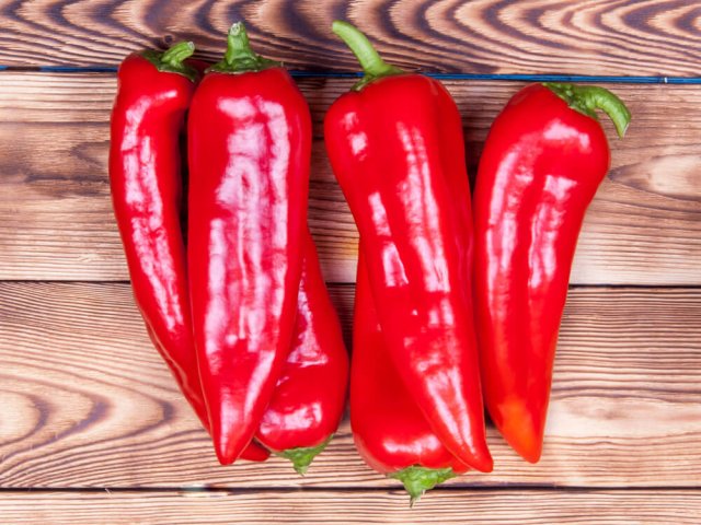 Frutos de pimiento dulce